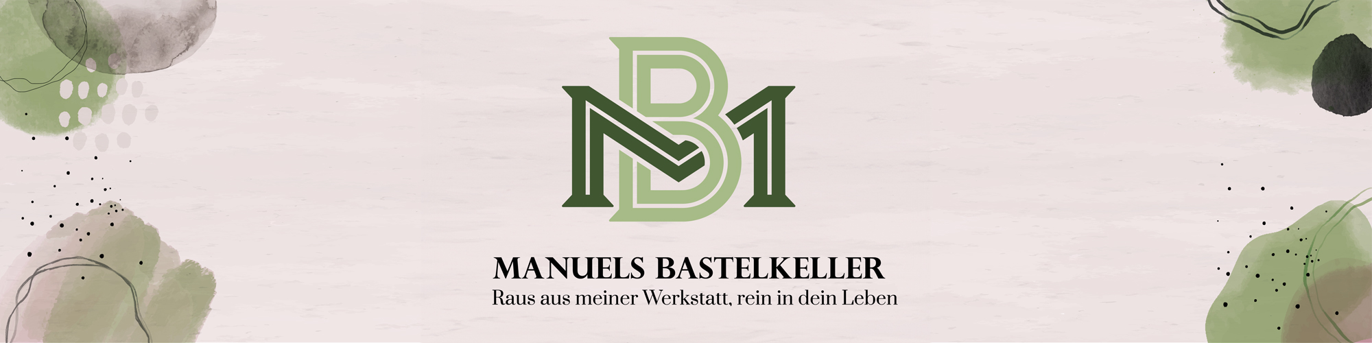Banner mit dem Logo von Manuels Bastelkeller